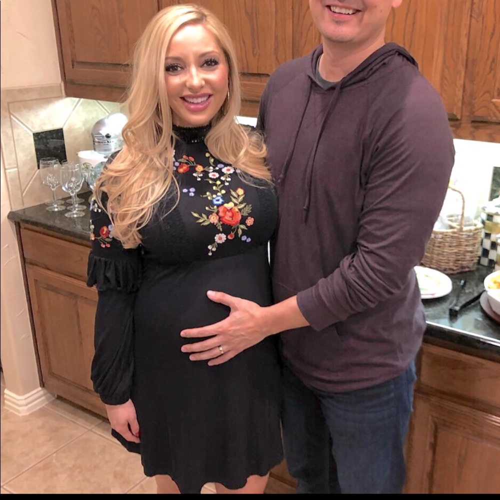 Black maternity dress